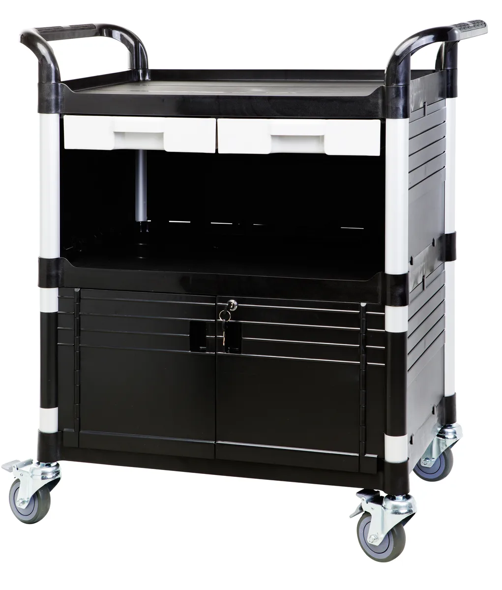 JaboEquip JaboEquip JB-3KD1 3-Tier Utility Cart 606 lbs Black — product photo