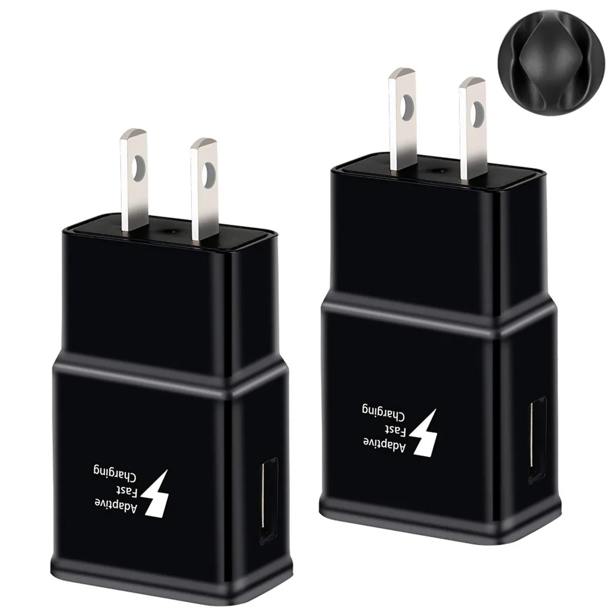 No Sew No Sew 2-Pack USB Adaptive Fast Charger 15W EP-TA20JBE Black — product photo