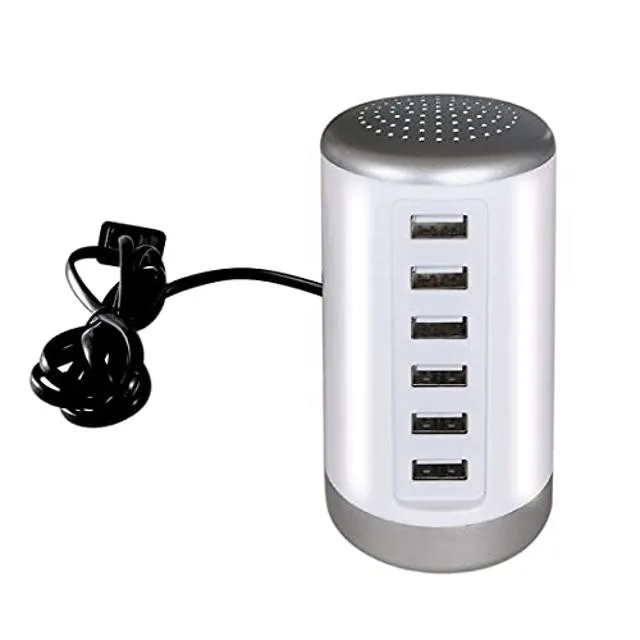 Uncaged Ergonomics Uncaged Ergonomics White 6-Port USB Charger 30W 2.4A — product photo