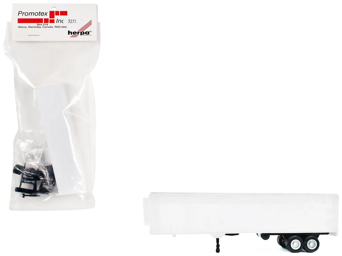 Promotex Promotex 40ft Refrigerated Trailer White 1/87 HO Plastic Model — product photo