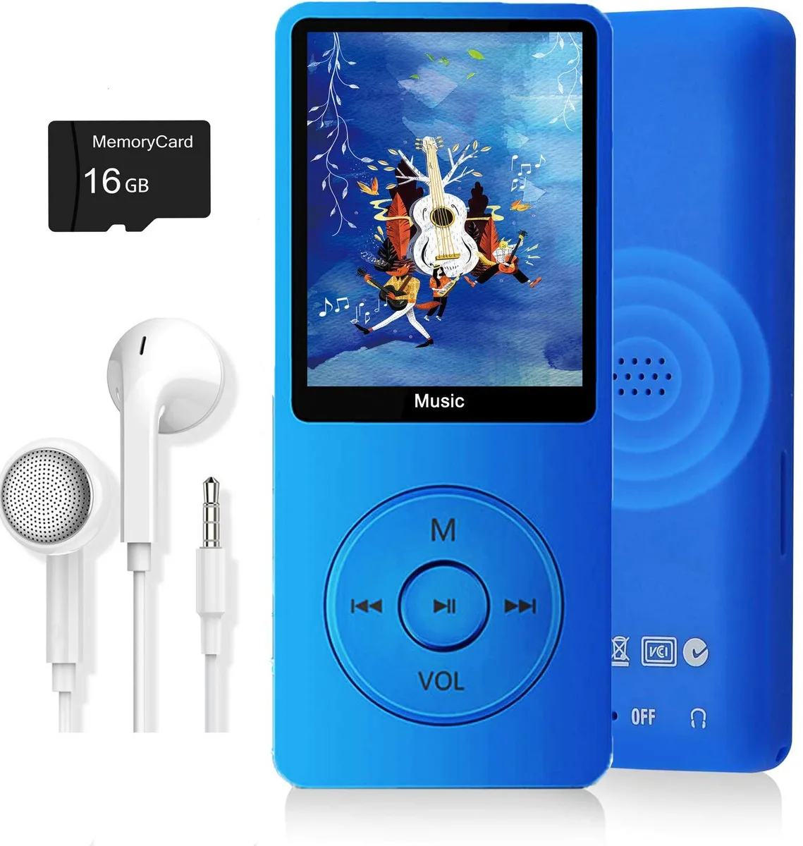  Dyzeryk JS-01 MP3 Player 16GB Blue 1.8 inch — product photo