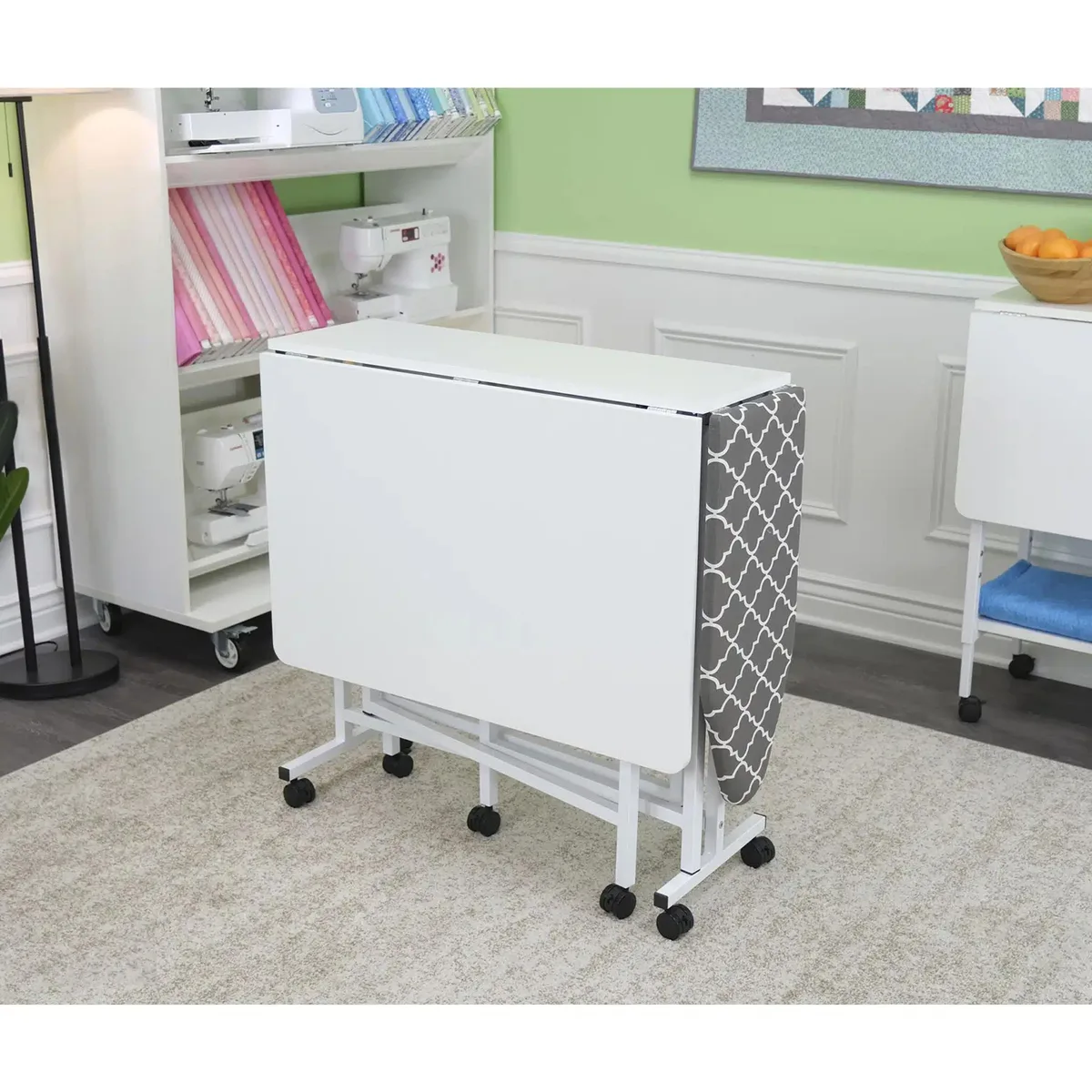 Arrow Sewing Cabinet Arrow Sewing Millie Cutting &amp; Ironing Table 2-in-1 White 59x37 27x12 — product photo