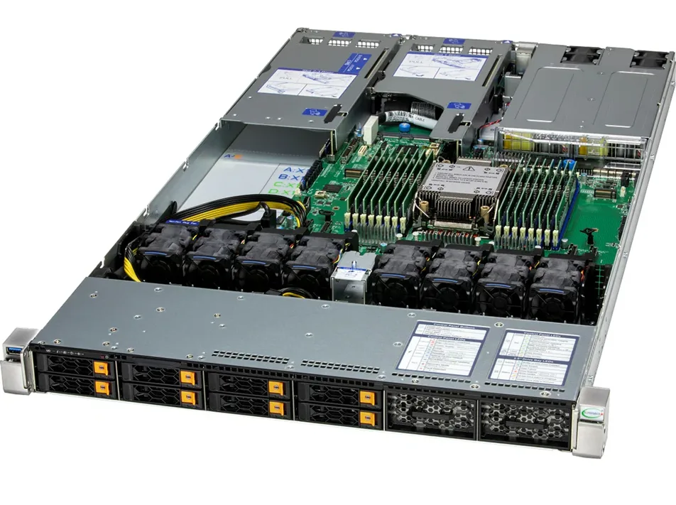 Supermicro Supermicro SYS-112H-TN 1U rack server 16 DDR5 slots 8×2.5" NVMe/SAS/SATA — product photo