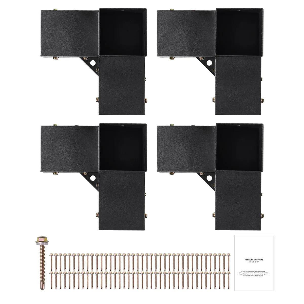 VEVOR VEVOR SSC4 4"×4" Three-Way Pergola Bracket Kit (4 pcs) — product photo
