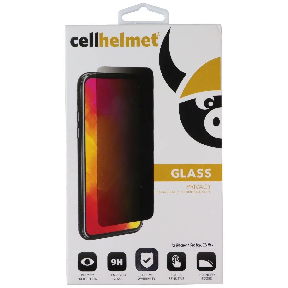 CellHelmet CellHelmet Glass Screen Protector iPhone 11 Pro Max/XS Max Privacy — product photo