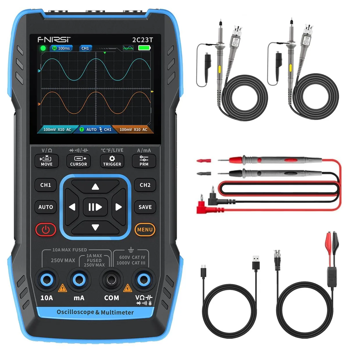 WUQ WUQ FNIRSI-2C23T 3-in-1 Oscilloscope Multimeter Signal Generator — product photo
