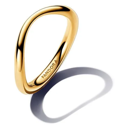 PANDORA PANDORA Organically Shaped Band Ring 14k gold-plated — product photo