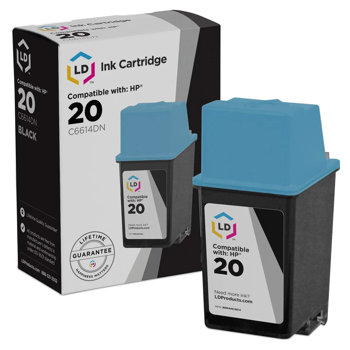 LD Products LD Products HP 20 C6614DN Black Ink Cartridge 455 Pages — product photo