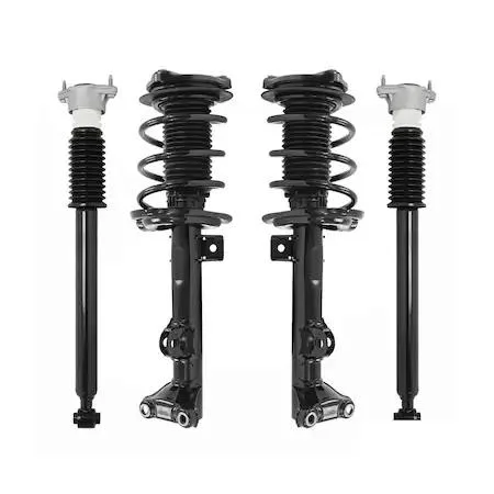 Unity front and rear strut kit for 2010-2014 Mercedes E350, two front assemblies and two rear shocks