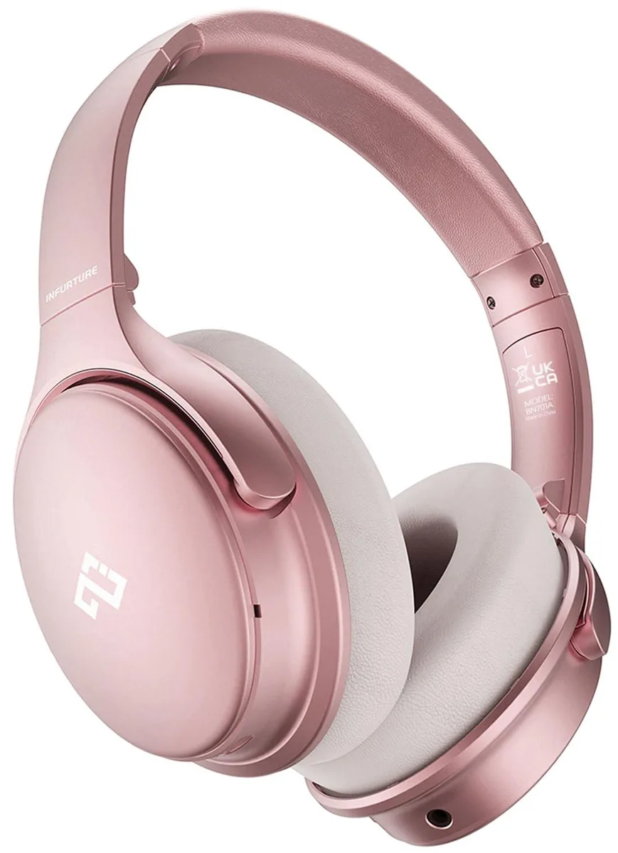  Infurture H1 Pink Active Noise Cancelling Bluetooth 5.4 Headphones 90H — product photo