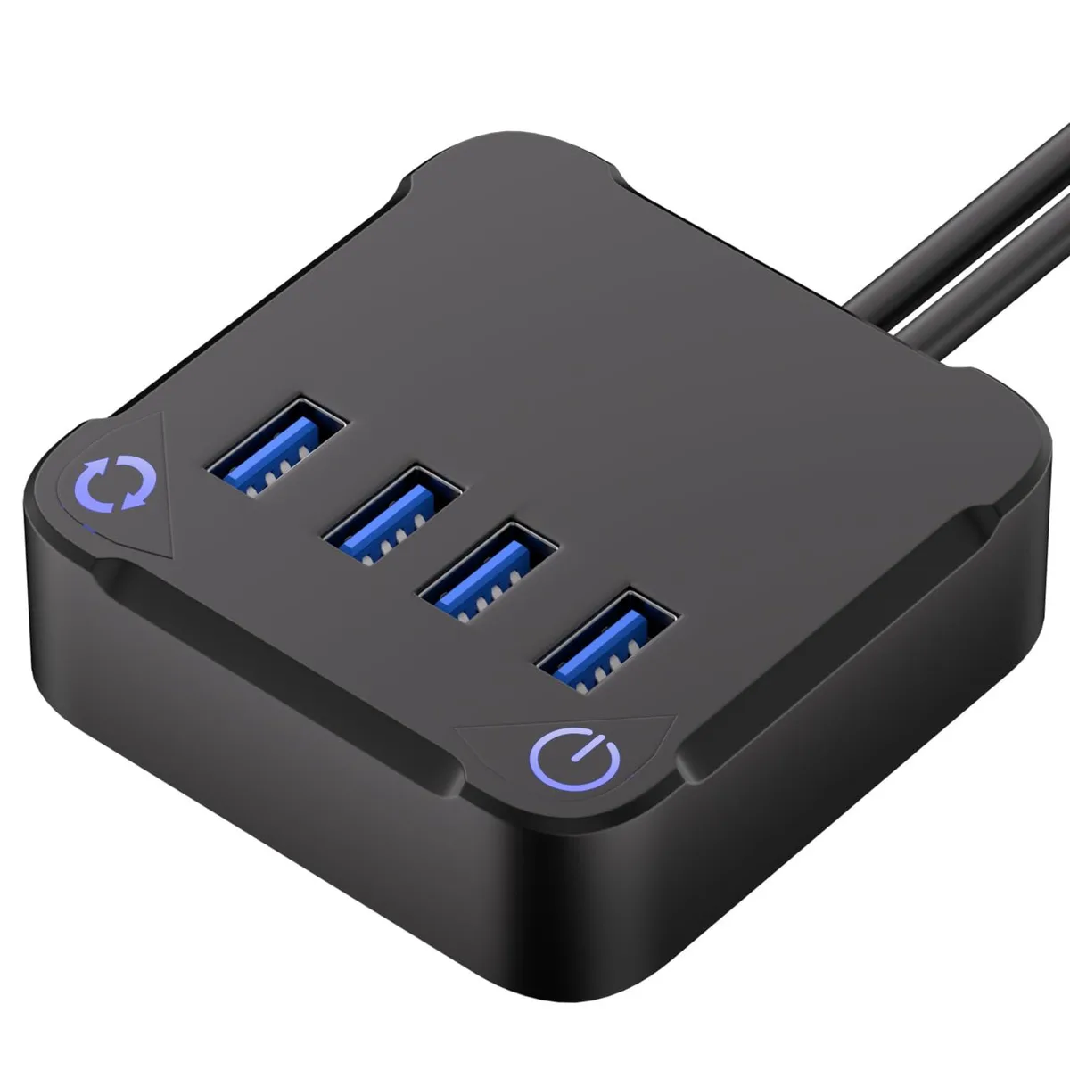LORDWORLD LORDWORLD PC Power Button 4-Port USB 3.0 Hub 1.2M — product photo