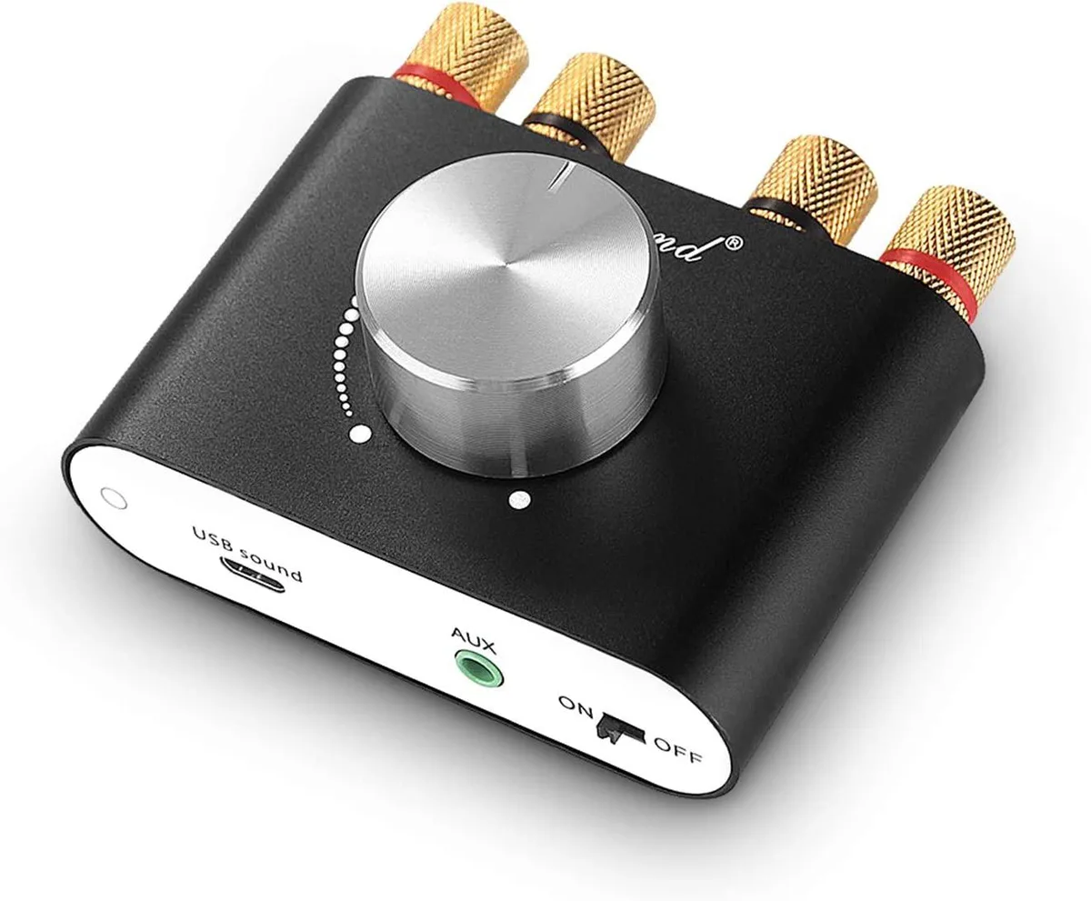 Shenzhen Zhenfeiyang Plastic Mould Produ Shenzhen Zhenfeiyang Plastic Mould Produ Mini Bluetooth 5.0 Power Amplifier 50W×2 2.0 Channel Black — product photo