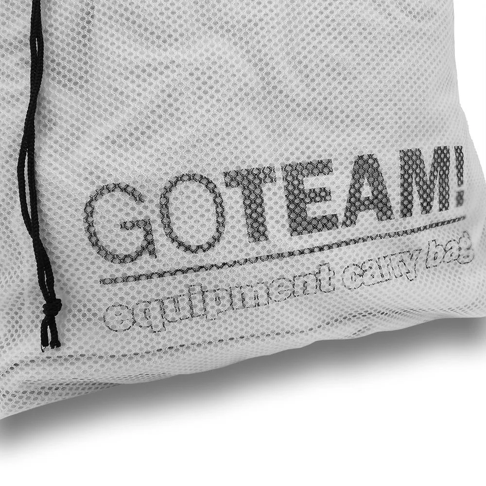 Vandue Corporation Vandue Corporation GoTEAM! Pro Mesh Sport Medium Drawstring Equipment Bag White 50cm x 75cm — product photo