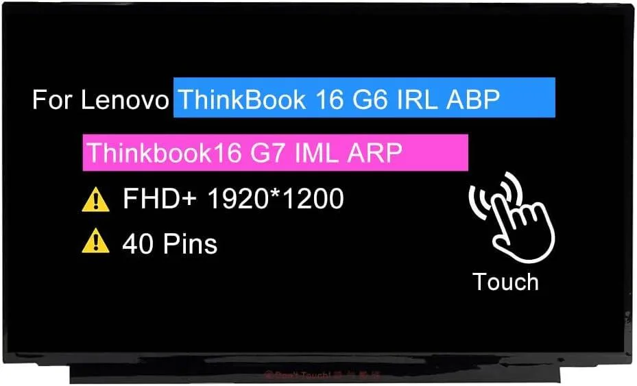 NUOLAISUN NUOLAISUN 16.0" FHD+ 1920x1200 40 Pin Touch Laptop Screen — product photo