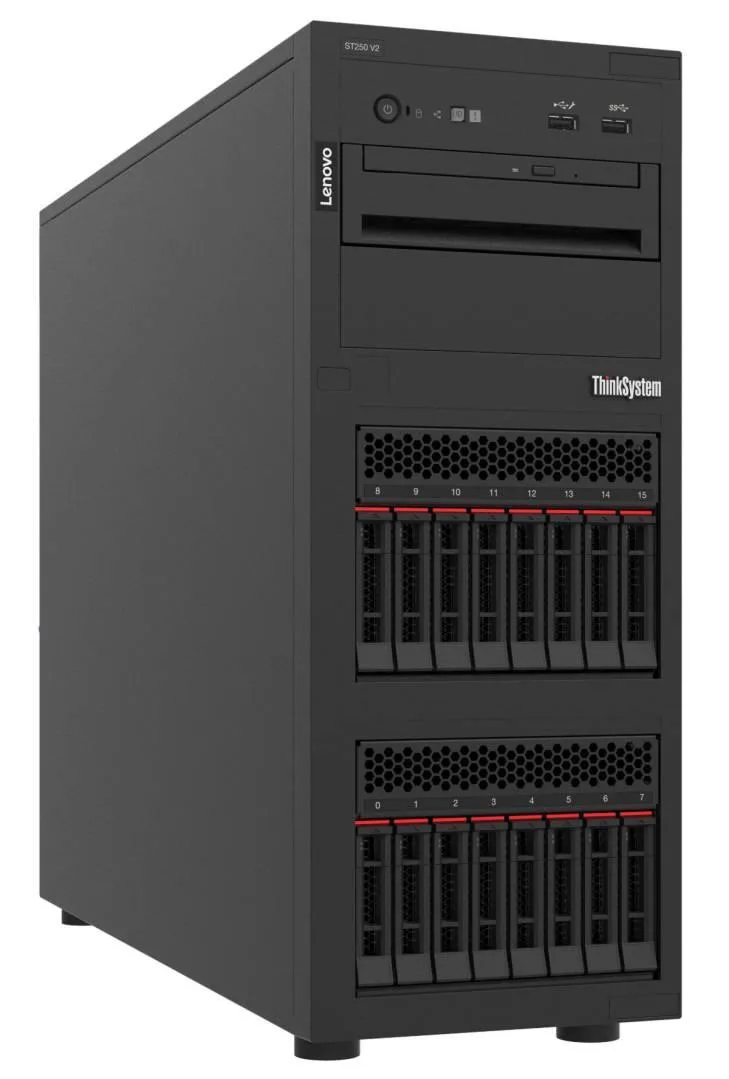 Lenovo Lenovo ThinkSystem ST250 V2 Xeon E-2336 16GB 7D8FA012NA rack server — product photo