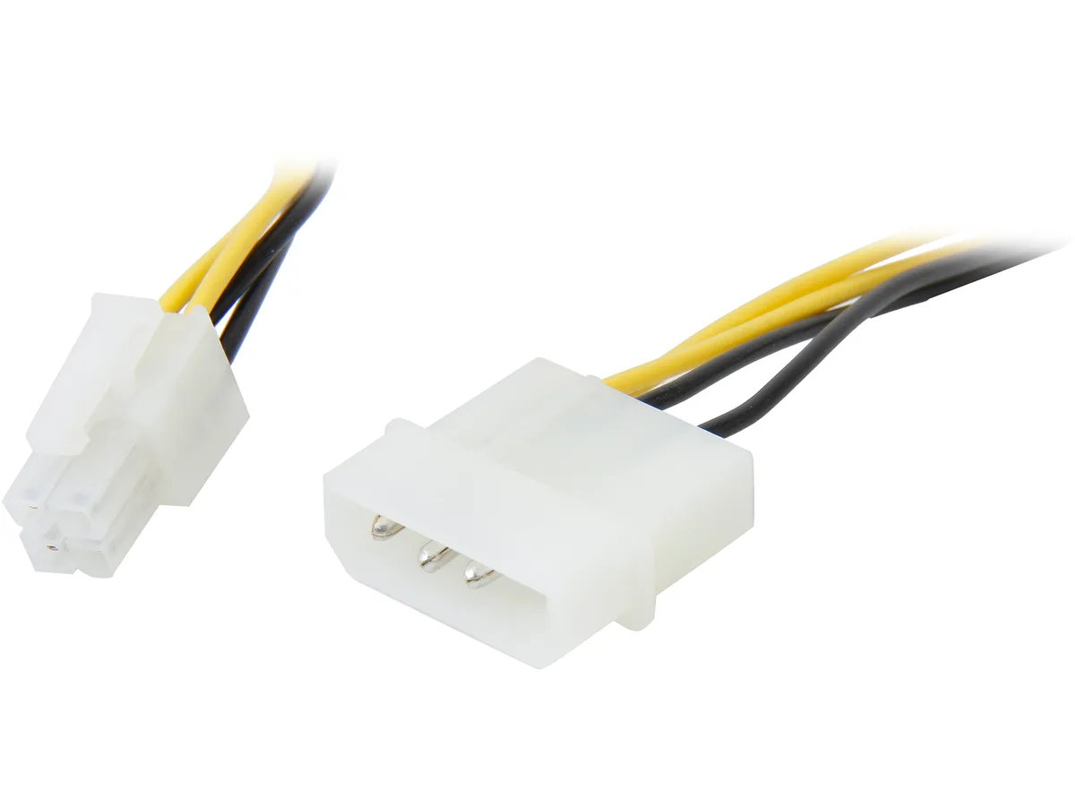 Nippon Labs Nippon Labs POW-08315 15" ATX 4pin Male to Molex LP4 Male internal power cable — product photo