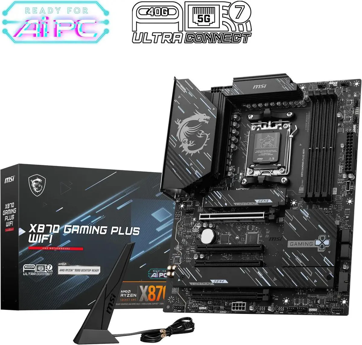 MSI MSI X870 GAMING PLUS WIFI AMD motherboard — product photo