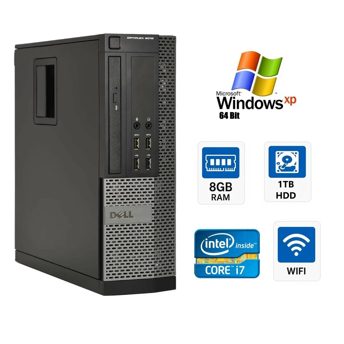 DELL DELL OptiPlex 9010 SFF Desktop PC Core i7 8GB DDR3 1TB HDD Windows XP Pro 64-Bit — product photo