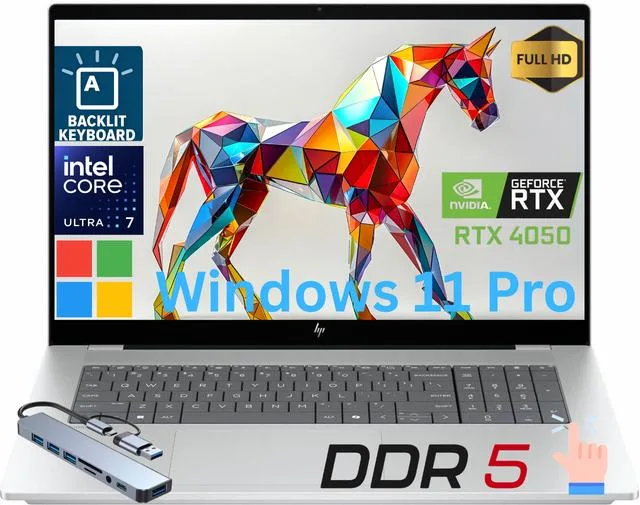 HP HP OmniBook X 17.3" FHD Touch Intel Ultra 7 256V RTX 4050 16GB DDR5 1TB NVMe — product photo