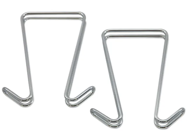 Alera Alera CHDBL Double-Sided Partition Garment Hook Silver 2 Pack — product photo