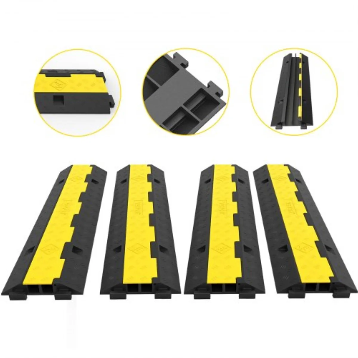 VEVOR VEVOR VV-2CGXB-4PCS 2-Channel Cable Protector Ramp 4 Pack 11000 LBS — product photo