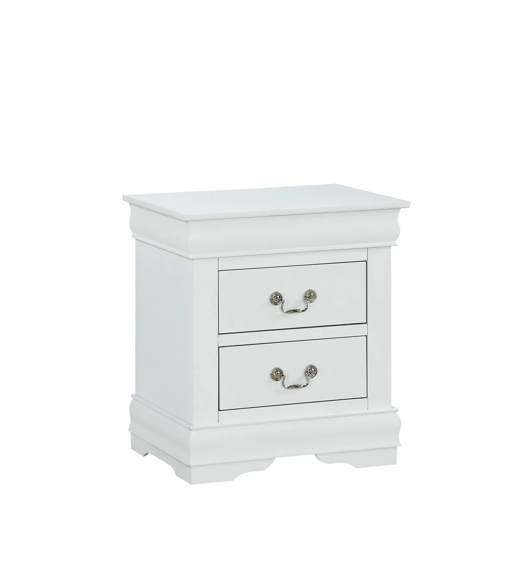 tuphen tuphen Nightstand White Louis Philippe Solid Wood 21"L x 15"W x 23"H — product photo