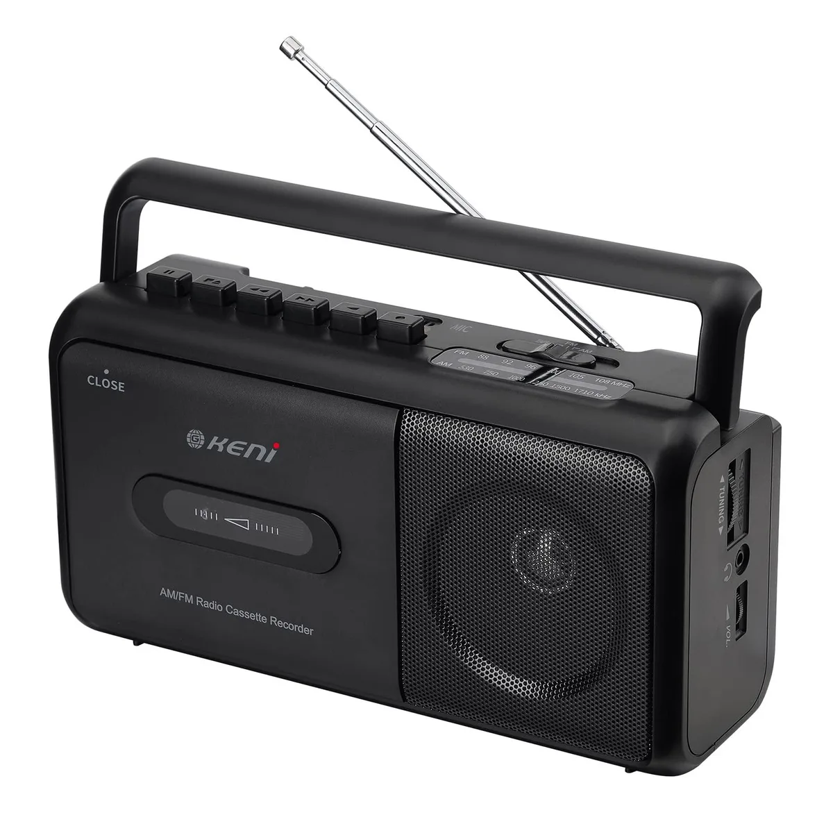 G Keni KT-3B Cassette Player Boombox AM/FM Radio Black — product photo