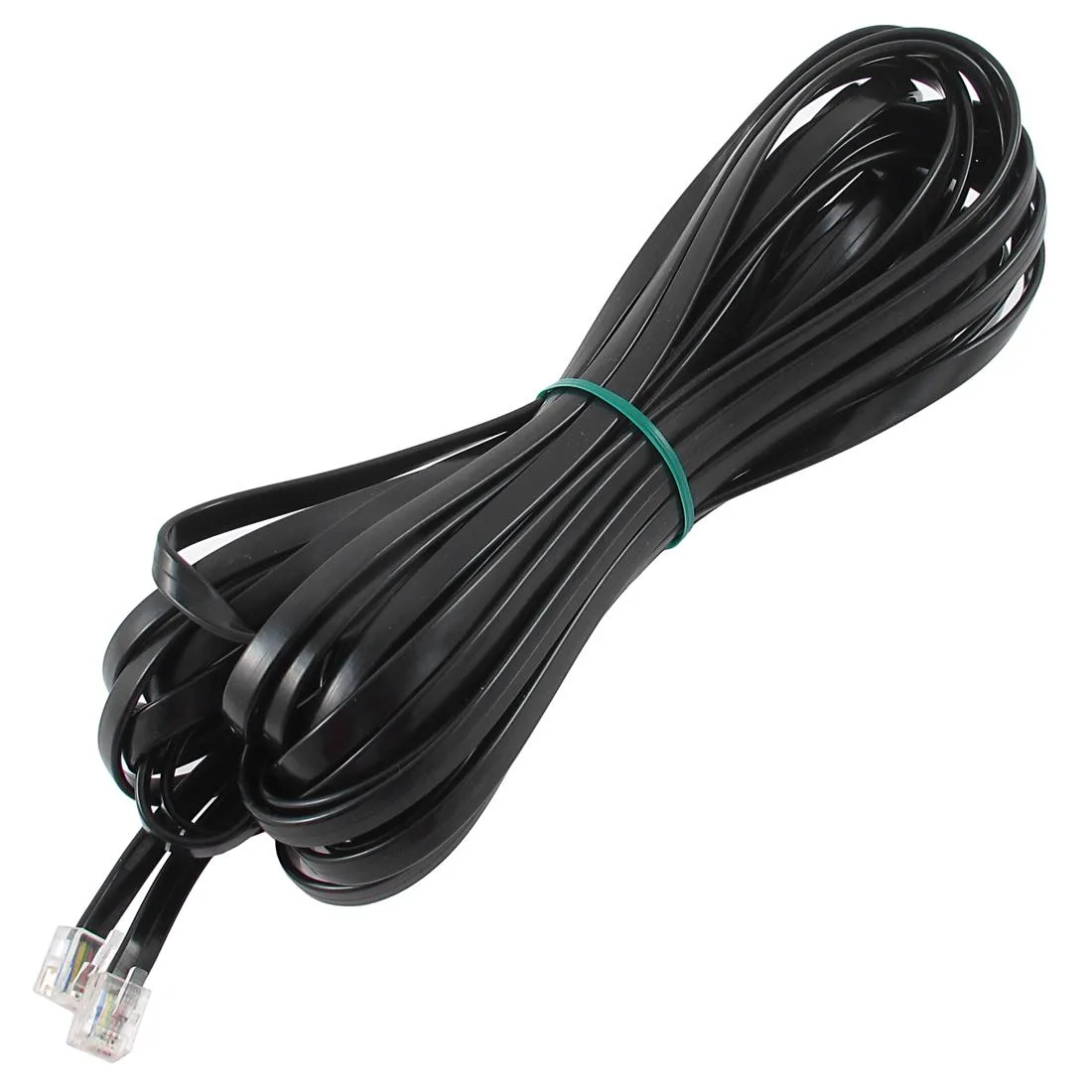 Unique-Bargains Unique-Bargains 33ft 6P6C RJ11 Telephone Extension Cable Black — product photo