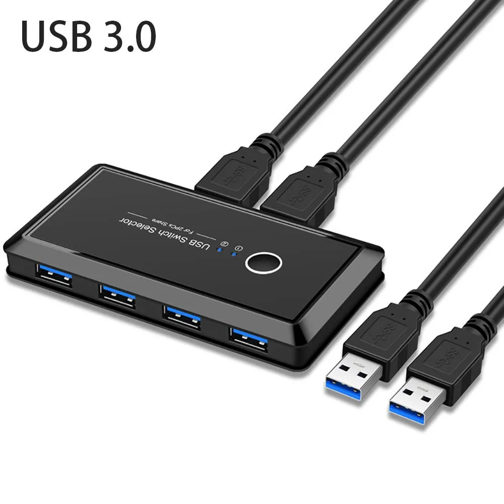 LUOM LUOM E-yield T06 2-PC 4-Port USB 3.0 KVM Switch Selector Hub — product photo