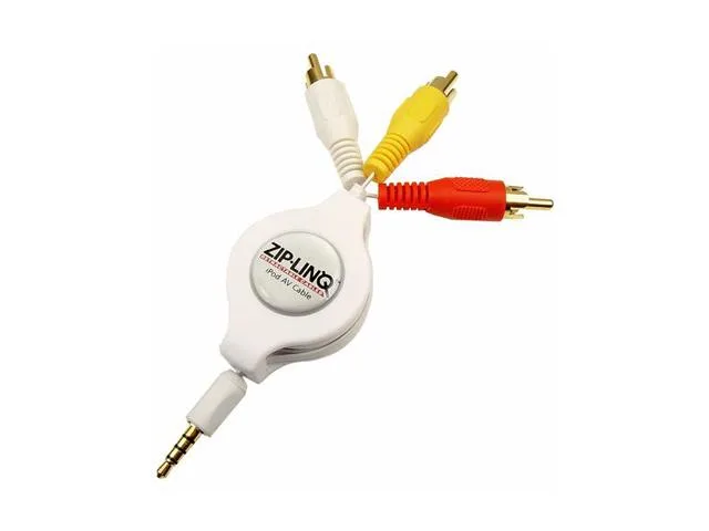 Cables Unlimited Cables Unlimited ZIP-AUDIO-IP3 retractable 3.5 mm to RCA cable 3.94 ft — product photo