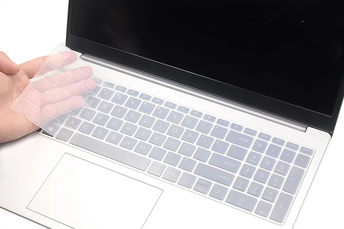 JuYuish Silicone Keyboard Skin HP OmniBook 5 AI 16" 16-ag/af/ba/bc US Clear — product photo