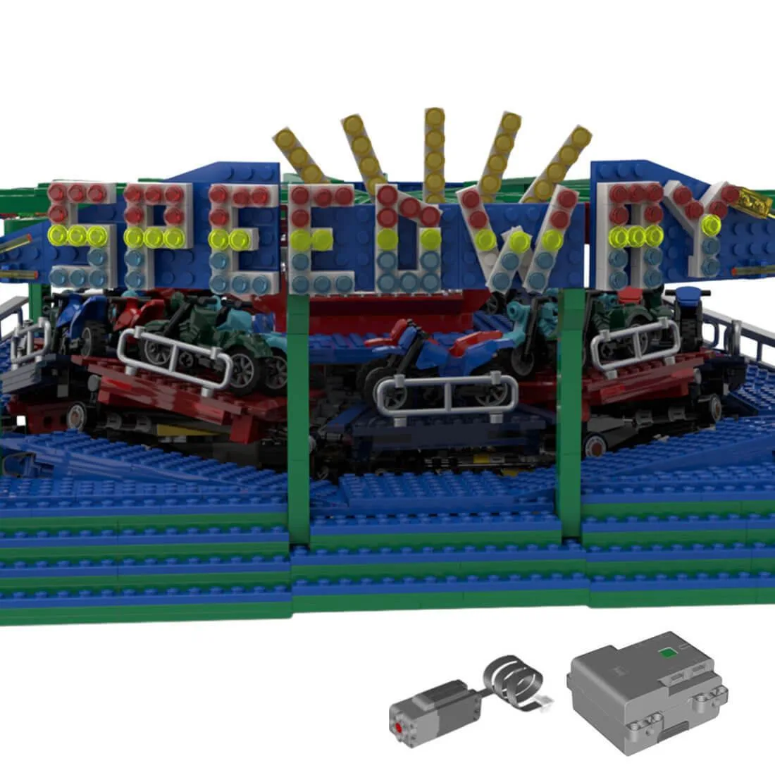 ZITIANYOUBUILD ZITIANYOUBUILD MOC-158406 Fairground Speedway Building Blocks 2645PCS — product photo