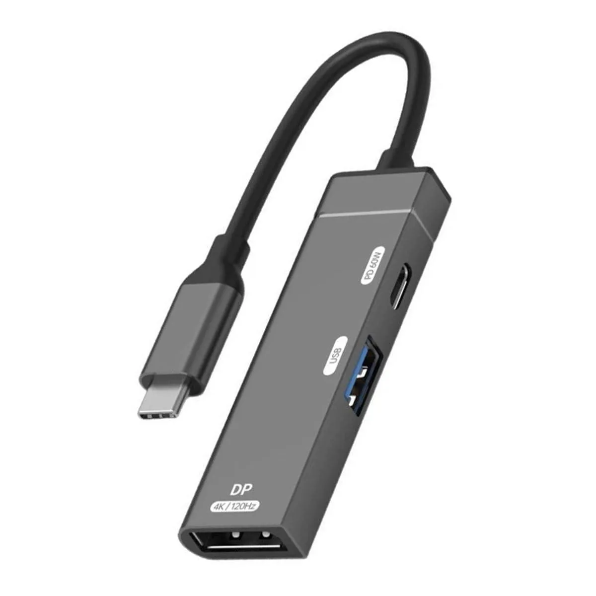 Fervit Fervit USB-C to DisplayPort 4K@120Hz Multiport Adapter with USB 3.0 OTG PD 60W — product photo