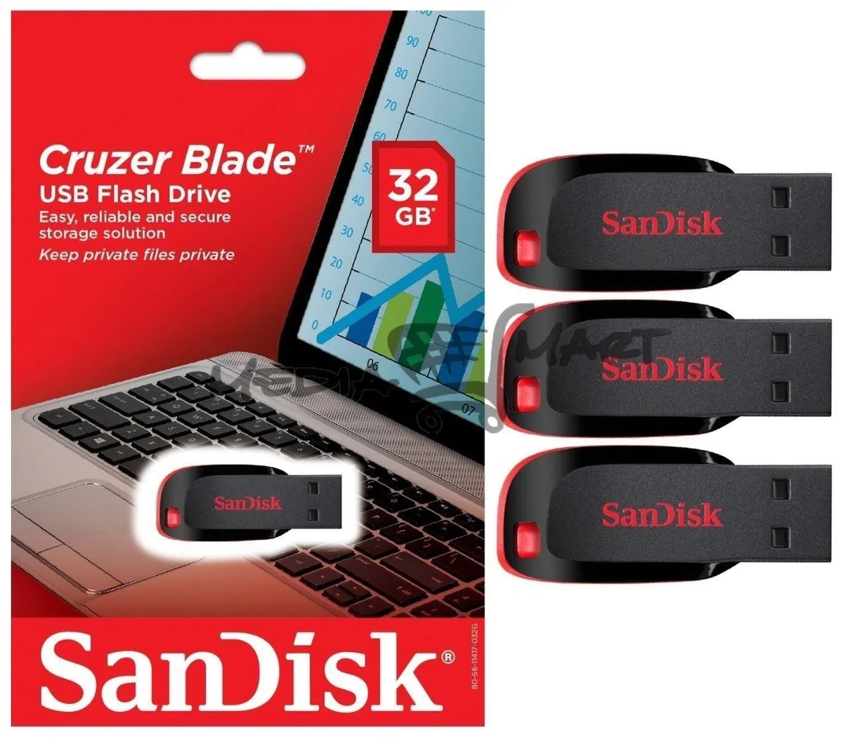 SanDisk SanDisk Cruzer Blade SDCZ50 32 GB USB 2.0 flash drive — product photo