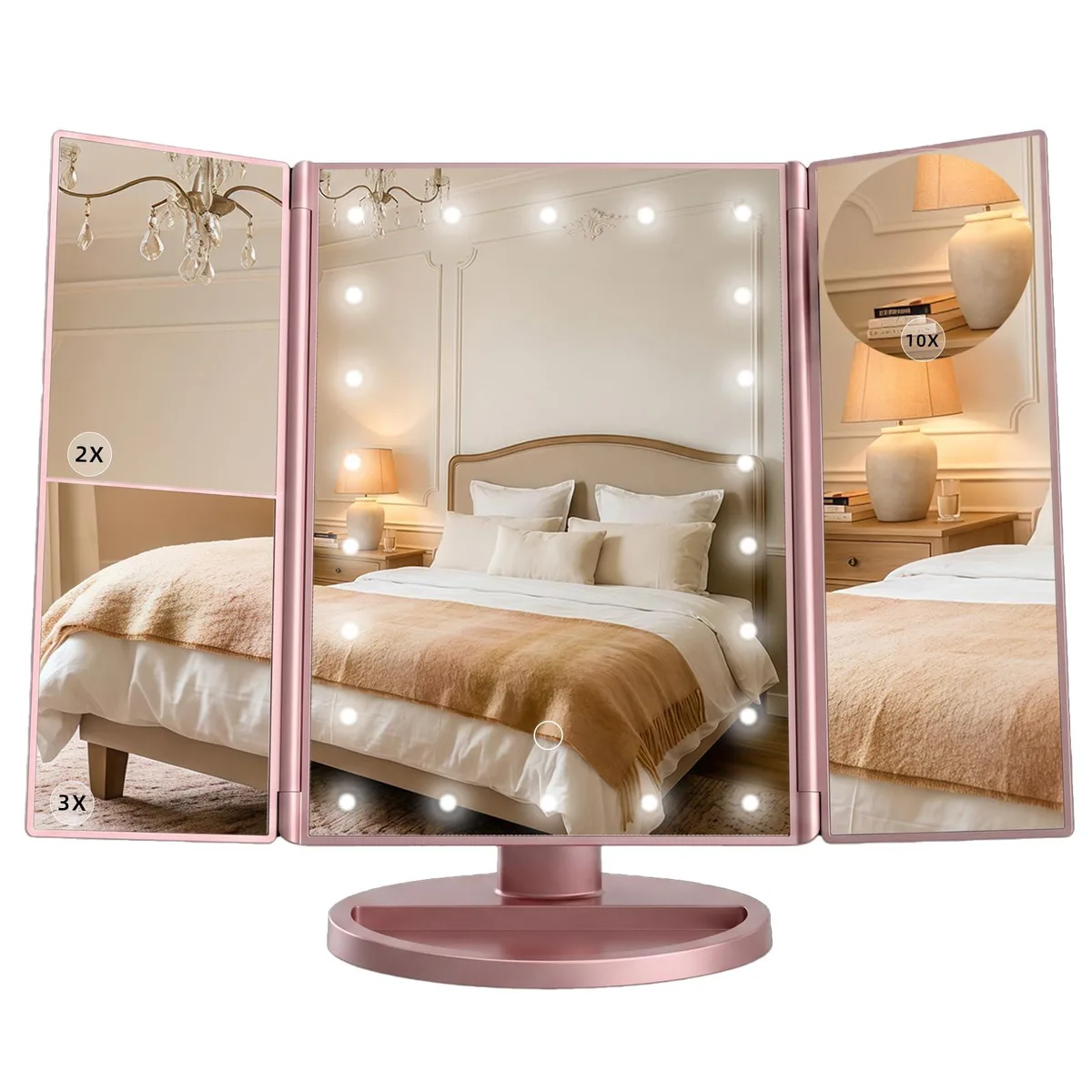 Decolav Makeup Mirror-Rose Gold White 1.87 lb — product photo