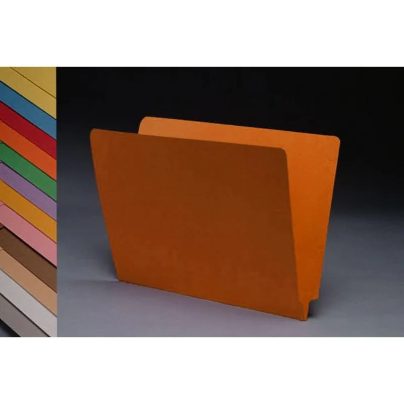 BSP FIling BSP Filing 14pt Orange End Tab File Folder 2-Ply Letter Size Box of 50 — product photo