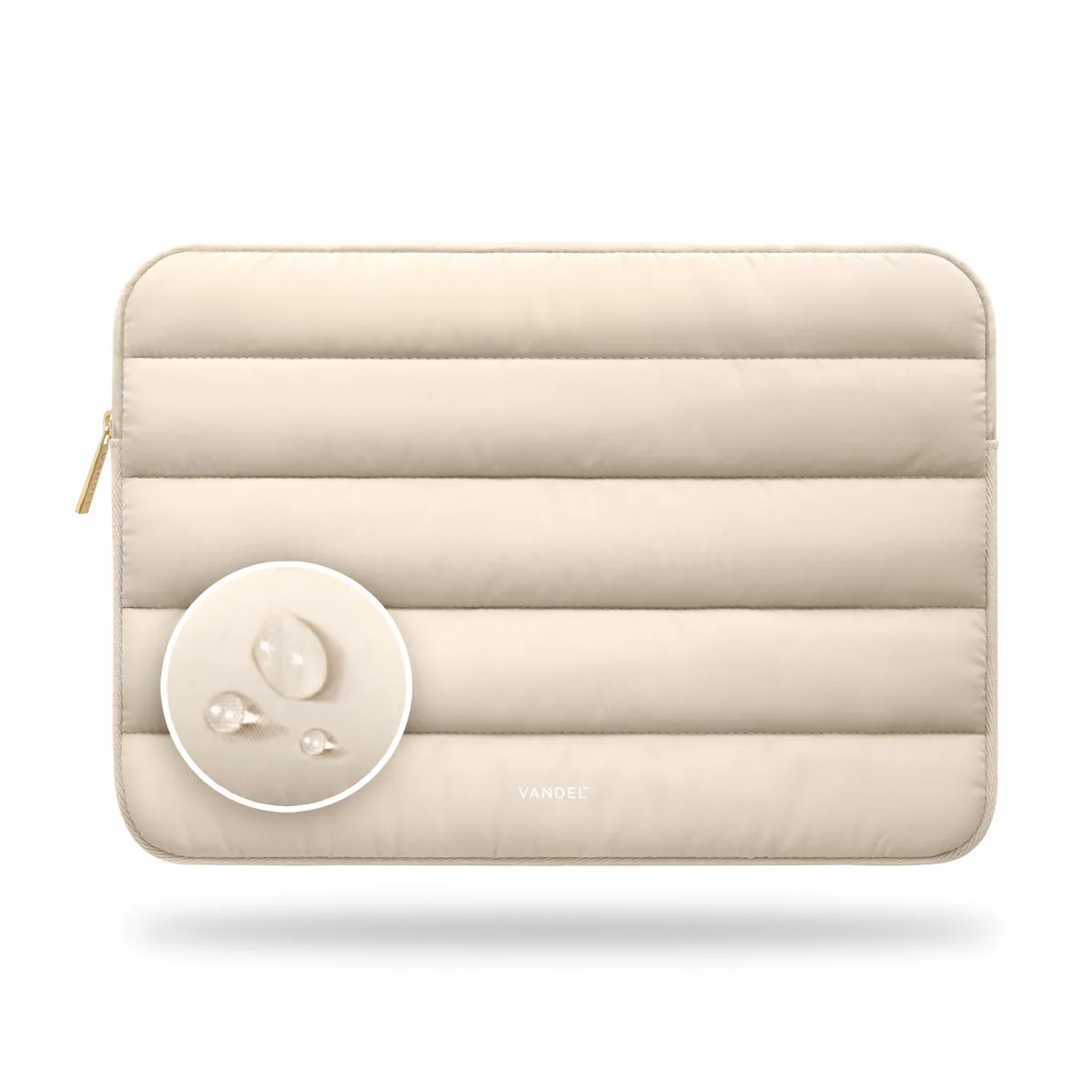  VANDEL Puffy Laptop Sleeve 15-16 Inch Sand — product photo
