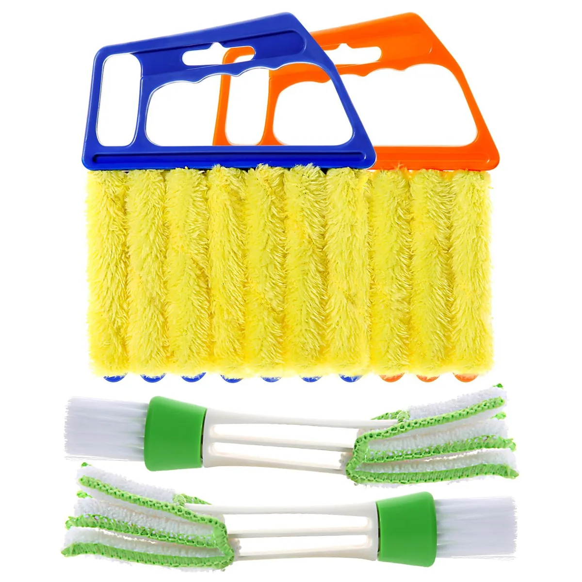  4Pcs Venetian Blind Cleaner Kit with 7-Finger Dusters and Vent Brushes — product photo
