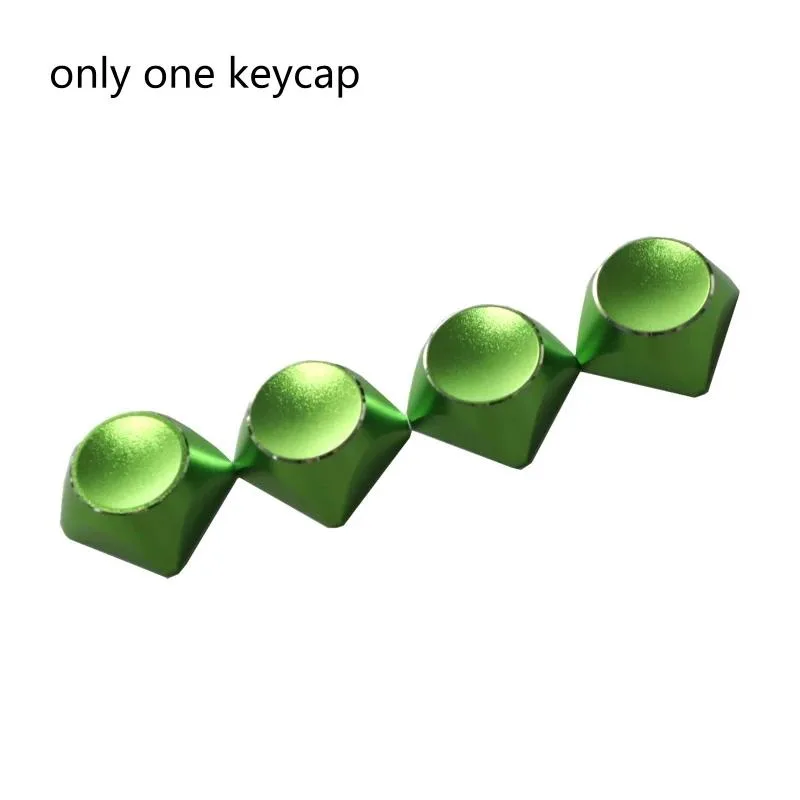 Single green metal keycap, XDA profile, backlit, .71 inch square, aluminium alloy