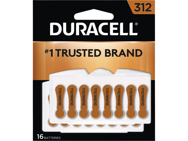 DURACELL DURACELL DURDA312B16ZM09 312 hearing aid battery 16 pack — product photo