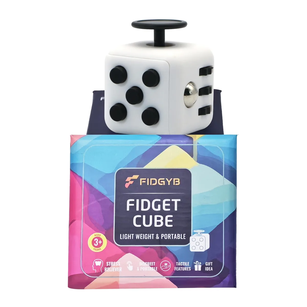 Cube Fidget Stress Relief Toy Black — product photo