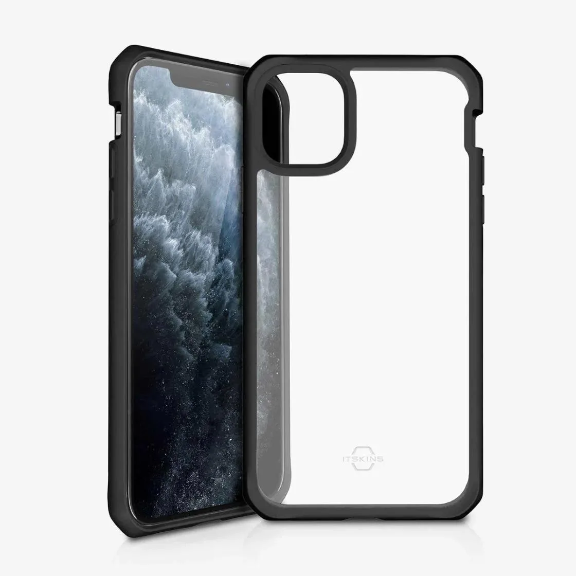 ITSKINS ITSKINS Hybrid Solid Case iPhone 11 Pro Max Black Clear — product photo