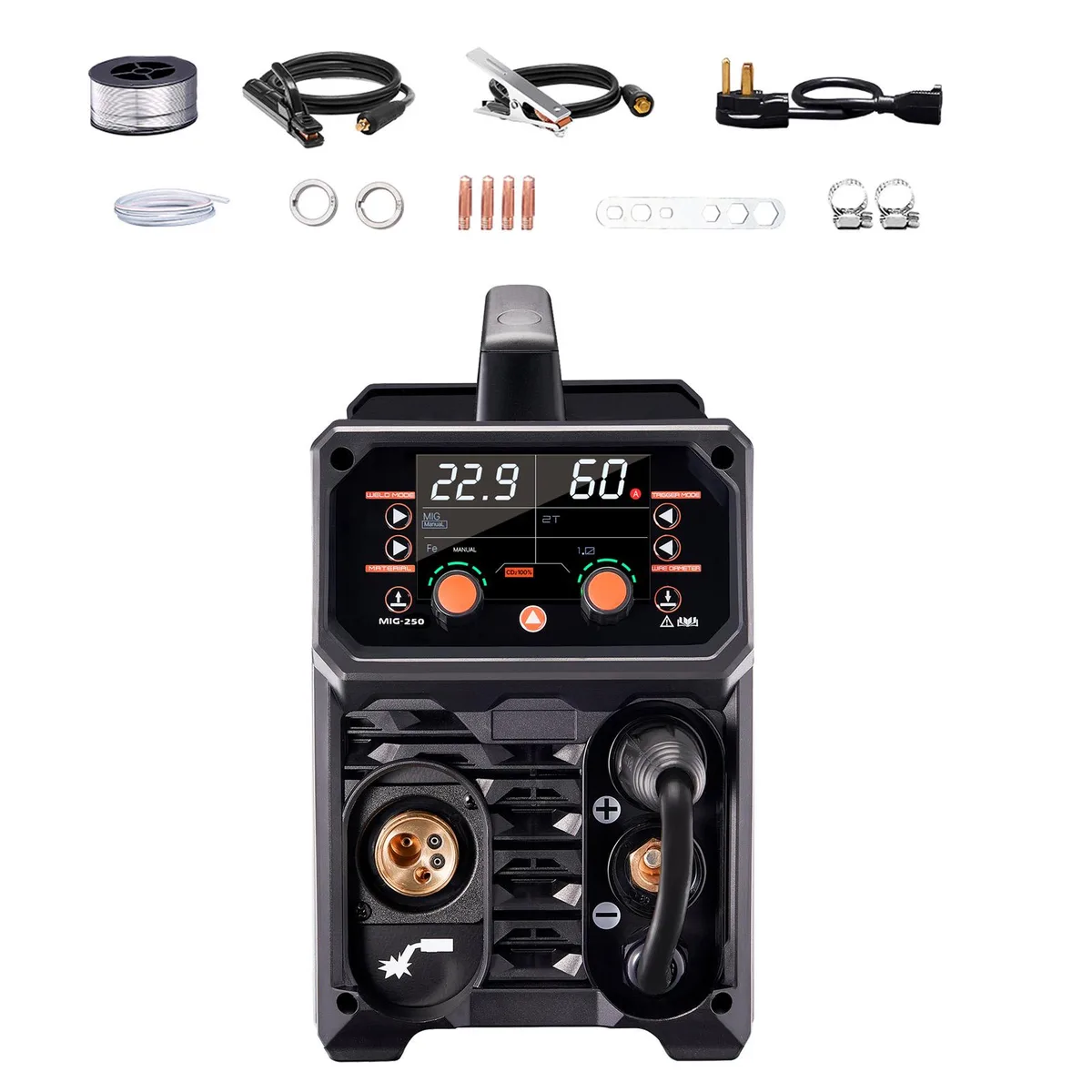 VEVOR VEVOR MIG-250 5-in-1 Synergic Welder 250A 110V/220V — product photo
