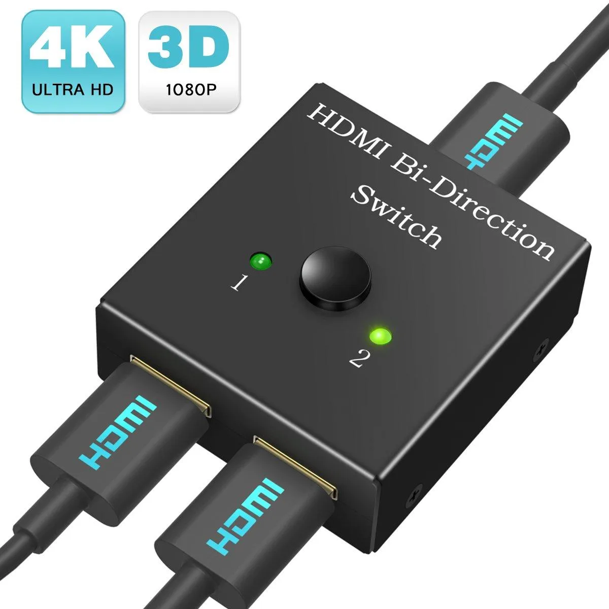 WRIARICH WRIARICH HDMI Switch 2 Port Bi-Directional Manual 1.4 250MHz 1080p — product photo