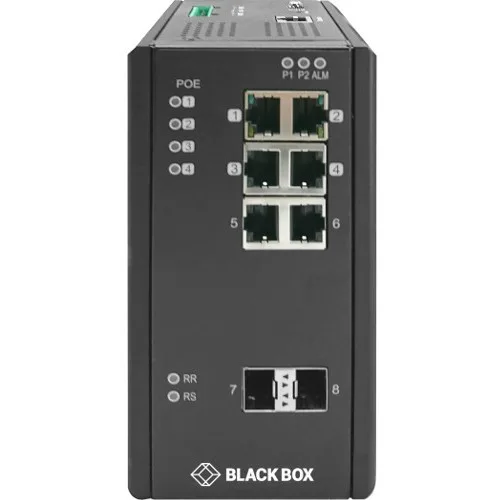 Black Box LIE1082A industrial gigabit managed PoE+ switch