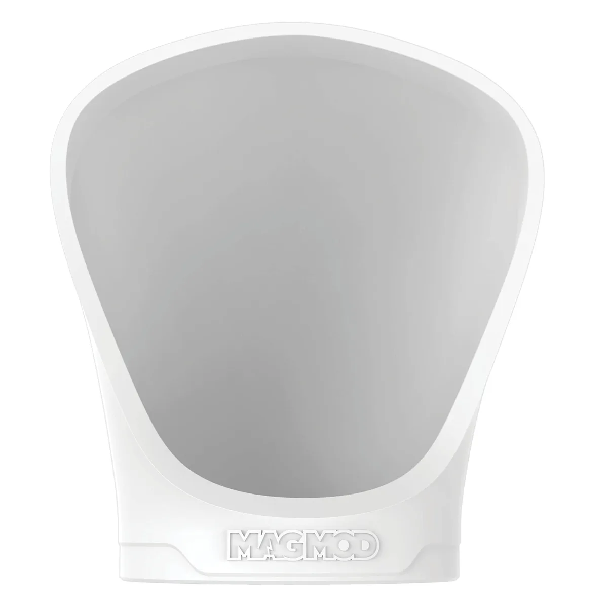 Berry coloured silicone flash modifier with magnetic mount, pocket sized softbox design