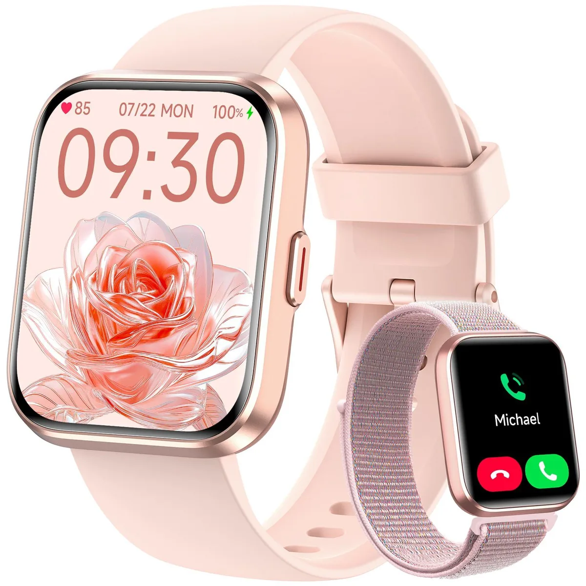 Gydom 1.8" Smart Watch Pink 110 Sports Modes Bluetooth 5.3 3ATM — product photo