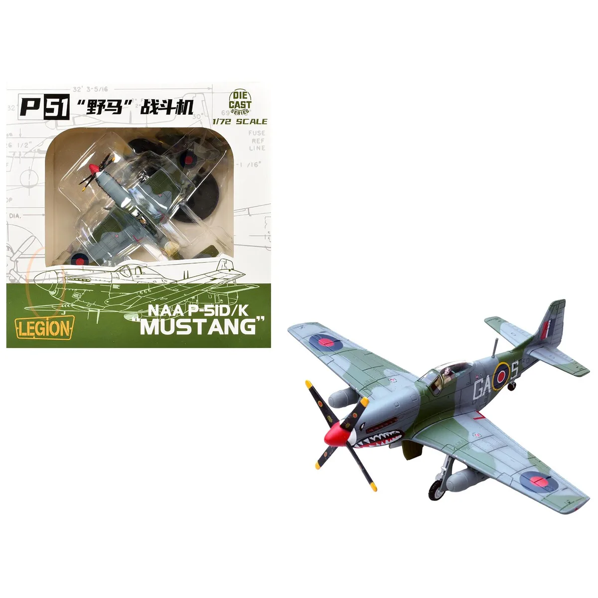 Legion Supplies Legion Supplies North American Mustang Mk.IV RAF 1/72 Diecast KH774 112 Squadron 239 Wing — product photo