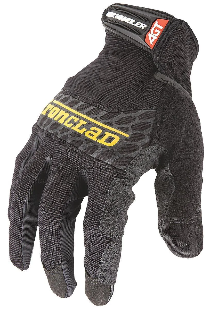 Black mechanics gloves with synthetic leather palm and neoprene knuckle protection