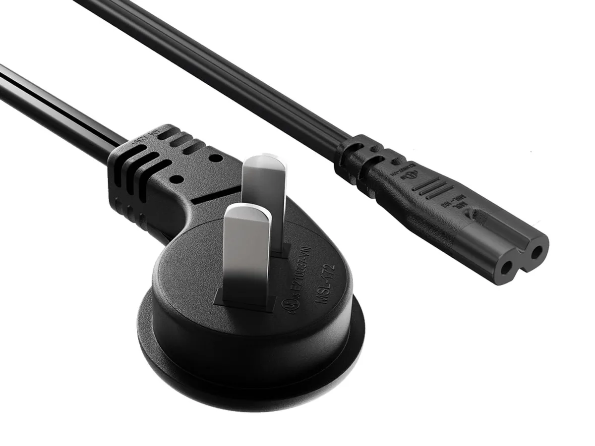Cable Leader Cable Leader 15ft NEMA 1-15P to IEC C7 Power Extension Cord 18 AWG Black — product photo